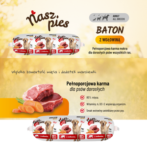 Nasz Pies Baton z wołowiną 1000 g