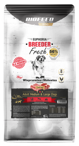 EBR FRESH MEAT ADULT WIEPRZ/WOŁOW M/L 15KG